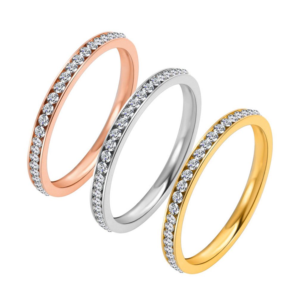 Pilates Ring Magic - 2mm Iced Out Cubic Zirconia Ring