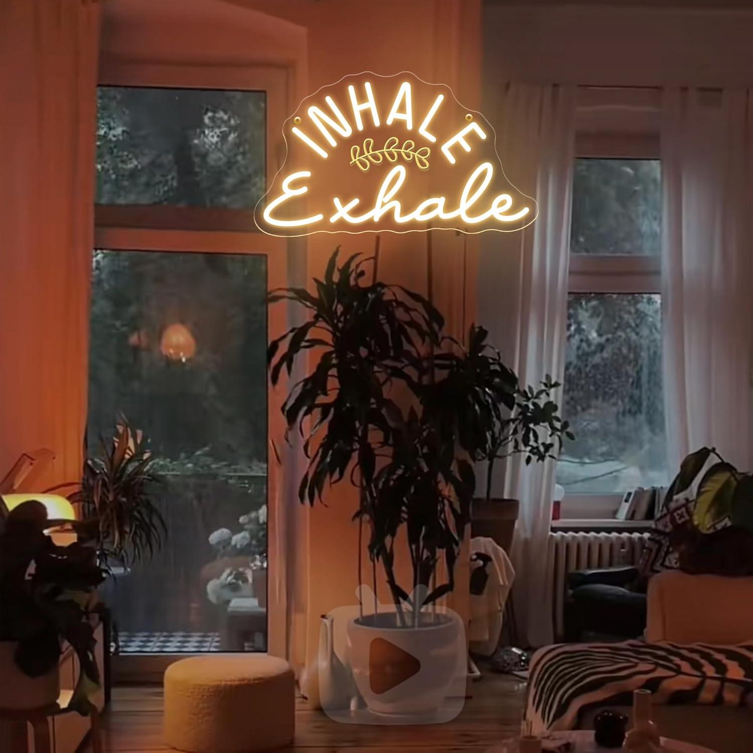 Inhale Exhale Neon Sign Dimmab - Pilates Yoga Wellness recension och pris