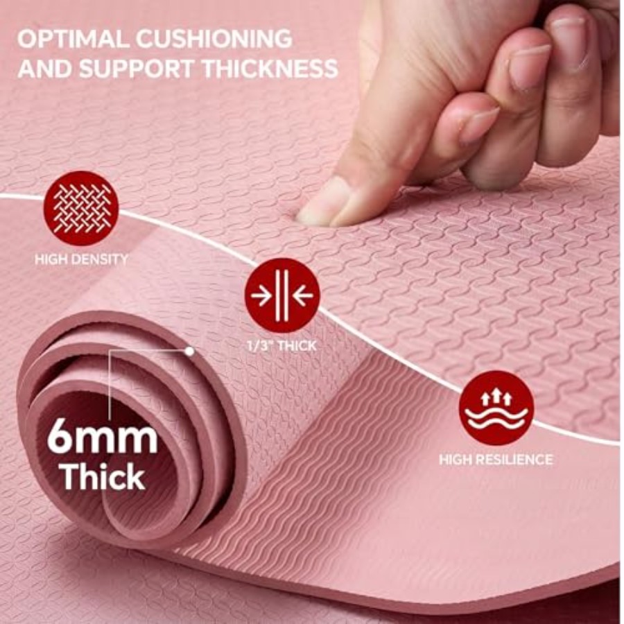 Extra Large Yoga Mat for Home  - Pilates Yoga Mat Thickness recension och pris