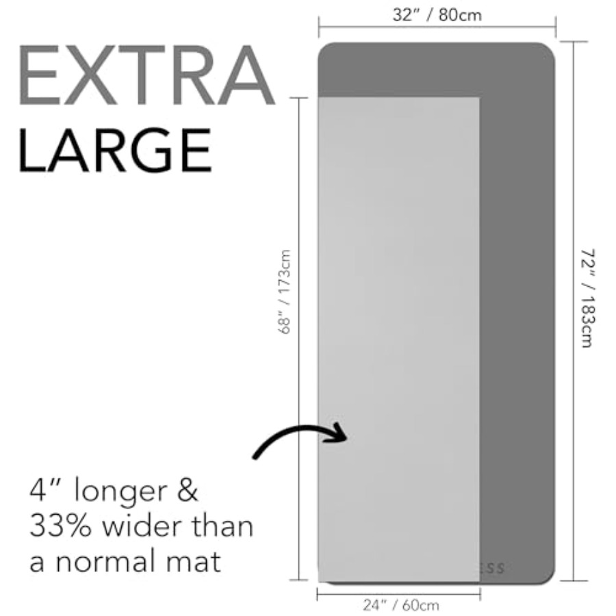 Large Exercise Mat Extra Thick - Pilates Yoga Mat Thickness recension och pris