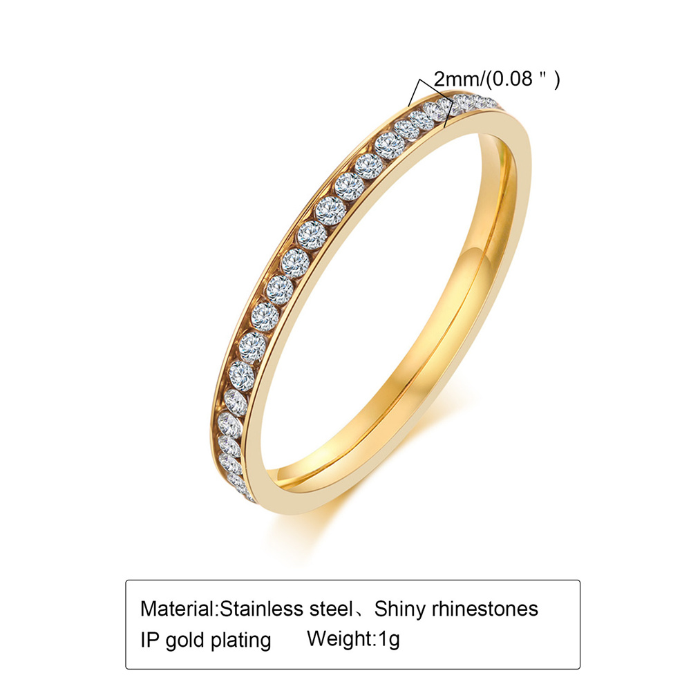 2mm Iced Out Cubic Zirconia Ri - Pilates Ring Magic recension och pris