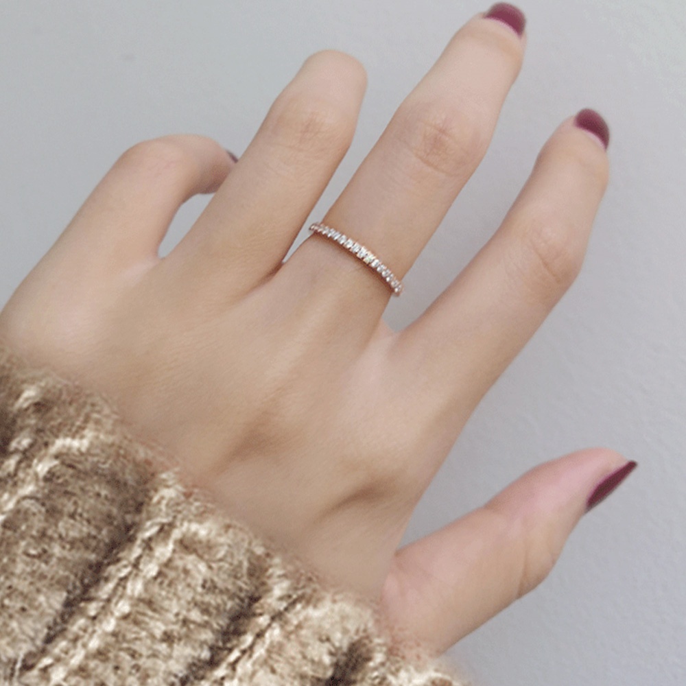2mm Iced Out Cubic Zirconia Ri - Pilates Ring Magic recension och pris