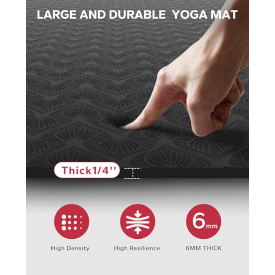 Extra Large Yoga Mat for Home  - Pilates Yoga Mat Thickness recension och pris